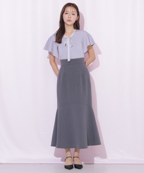 JILL by JILL STUART(ジルバイジルスチュアート)の「バックレースダウンマーメイドスカート(スカート・レディース・ブラック/グレー/ホワイト・FREE)」の7枚目の写真