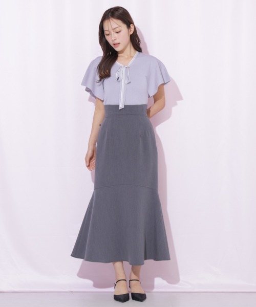 JILL by JILL STUART(ジルバイジルスチュアート)の「バックレースダウンマーメイドスカート(スカート・レディース・ブラック/グレー/ホワイト・FREE)」の5枚目の写真