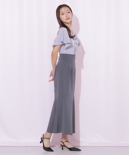 JILL by JILL STUART(ジルバイジルスチュアート)の「バックレースダウンマーメイドスカート(スカート・レディース・ブラック/グレー/ホワイト・FREE)」の9枚目の写真