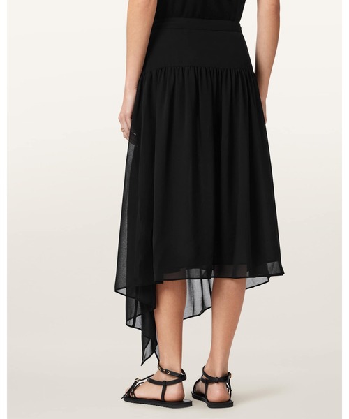 ALLSAINTS(オールセインツ)の「CYRA ASYMMETRIC MAXI SKIRT | CYRA アシンメトリー マキシ スカート(スカート・レディース・ブラック・4/6/8/10)」の5枚目の写真