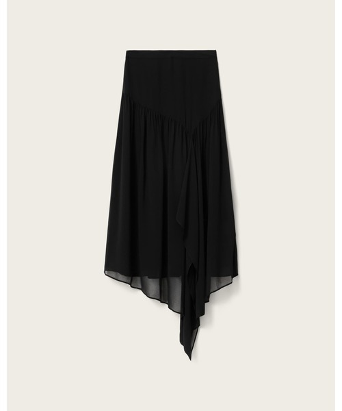 ALLSAINTS(オールセインツ)の「CYRA ASYMMETRIC MAXI SKIRT | CYRA アシンメトリー マキシ スカート(スカート・レディース・ブラック・4/6/8/10)」の7枚目の写真
