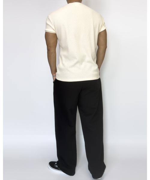 PACIENCIA(パシエンシア)の「マッスルフィットワッフルヘンリーネック半袖 IVORY(Tシャツ/カットソー・メンズ・その他・X-LARGE/XX-LARGE/LARGE)」の4枚目の写真