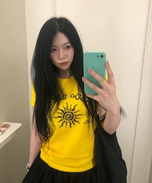 COSO（コソ）の「CCカラーアートワーククロップTシャツ（イエロー）（Tシャツ/カットソー・レディース・イエロー・SMALL/MEDIUM）」の9枚目の写真