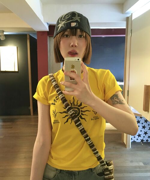 COSO（コソ）の「CCカラーアートワーククロップTシャツ（イエロー）（Tシャツ/カットソー・レディース・イエロー・SMALL/MEDIUM）」の12枚目の写真