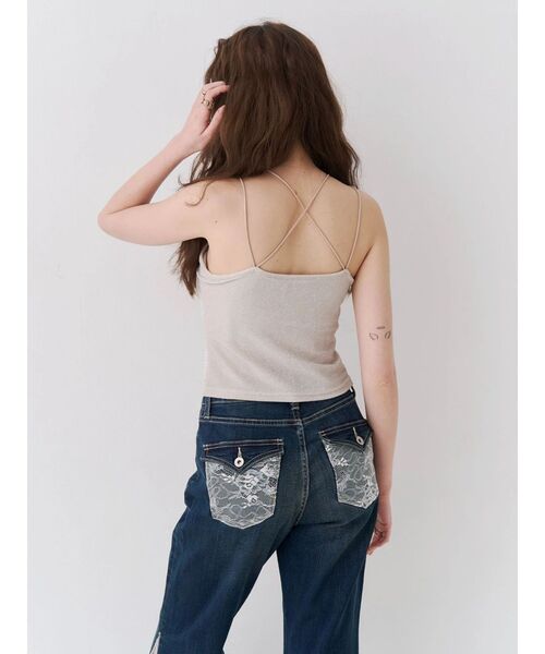 EVRIS(エヴリス)の「レースドッキングフレアデニムパンツ(デニムパンツ・レディース・インディゴブルー/ライトブルー・SMALL/MEDIUM)」の12枚目の写真