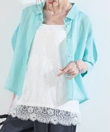 SHIPS Colors:〈手洗い可能〉オーバー レース タンクトップ◇