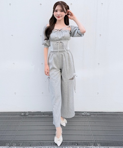 NOMAE(ノーマエ)の「【セットアップ対応】サイドリボンスウェットパンツ(スウェットパンツ・レディース・ベージュ/ブラック/グレー・FREE)」の8枚目の写真