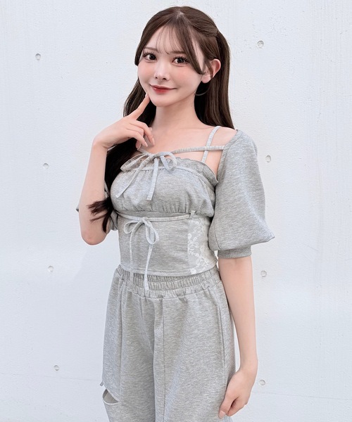 NOMAE(ノーマエ)の「【セットアップ対応】サイドリボンスウェットパンツ(スウェットパンツ・レディース・ベージュ/ブラック/グレー・FREE)」の10枚目の写真