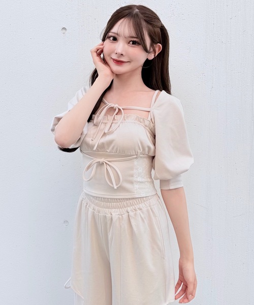 NOMAE(ノーマエ)の「【セットアップ対応】サイドリボンスウェットパンツ(スウェットパンツ・レディース・ベージュ/ブラック/グレー・FREE)」の19枚目の写真