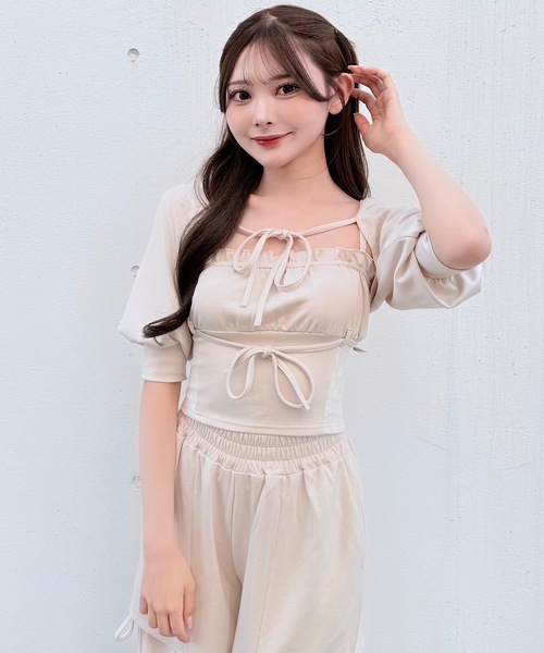 NOMAE(ノーマエ)の「【セットアップ対応】サイドリボンスウェットパンツ(スウェットパンツ・レディース・ベージュ/ブラック/グレー・FREE)」の20枚目の写真