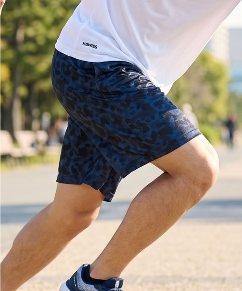 K-SWISS（ケースイス）の「【K-SWISS/ケースイス】カモフラプリントハーフパンツ/迷彩柄 ショートパンツ 総柄 吸汗速乾 ウエストゴム イージー スポーツ 春夏（その他パンツ・メンズ・ブラック/ホワイト/ネイビー・X-LARGE/LARGE/MEDIUM）」の3枚目の写真