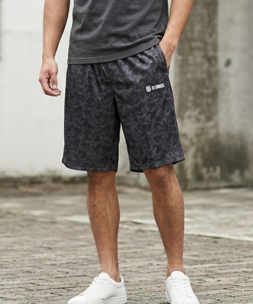 K-SWISS（ケースイス）の「【K-SWISS/ケースイス】カモフラプリントハーフパンツ/迷彩柄 ショートパンツ 総柄 吸汗速乾 ウエストゴム イージー スポーツ 春夏（その他パンツ・メンズ・ブラック/ホワイト/ネイビー・X-LARGE/LARGE/MEDIUM）」の6枚目の写真