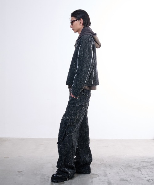 VI E DIT（ヴィエディット）の「Needle Stud Wide Pants/ニードルスタッズワイドパンツ（デニムパンツ・メンズ・その他・1/2）」の5枚目の写真