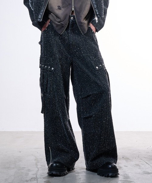VI E DIT（ヴィエディット）の「Needle Stud Wide Pants/ニードルスタッズワイドパンツ（デニムパンツ・メンズ・その他・1/2）」の6枚目の写真