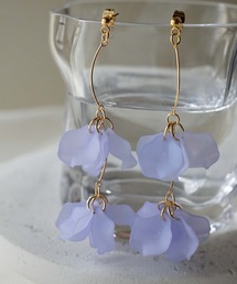 jolie minette /ゆれるフリル2連 ロング ピアス/アレルギー対応