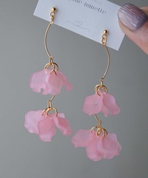 jolie minette /ゆれるフリル2連 ロング ピアス/アレルギー対応