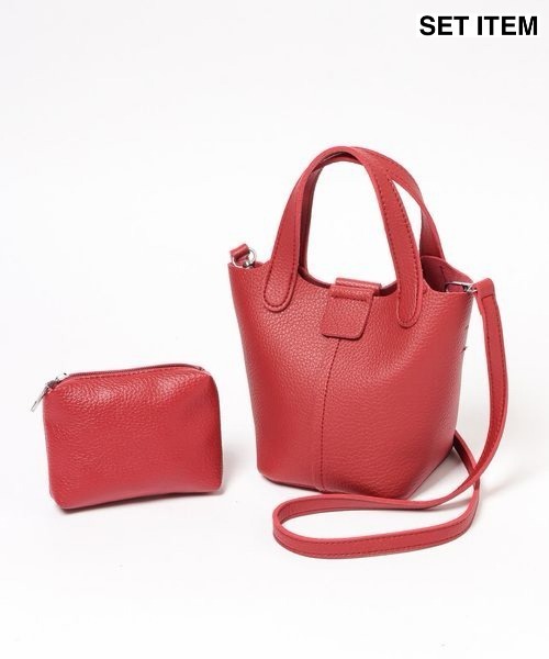 mysty woman（ミスティウーマン）の「miniバケツBAG 782953（ショルダーバッグ・レディース・ブラック/レッド/ブラウン・FREE）」の3枚目の写真