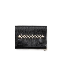 CALEE（キャリー）の「STUDS LEATHER FLAP HALF WALLET（財布）」