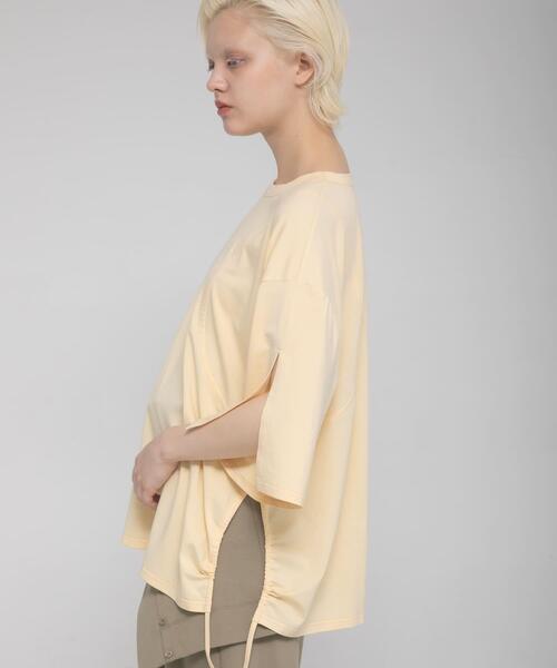 LAATO(ラート)の「shirring over tee(Tシャツ/カットソー・レディース・ブラウン/ネイビー/イエロー・FREE)」の20枚目の写真