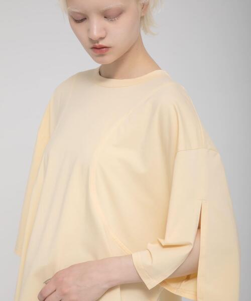 LAATO(ラート)の「shirring over tee(Tシャツ/カットソー・レディース・ブラウン/ネイビー/イエロー・FREE)」の21枚目の写真