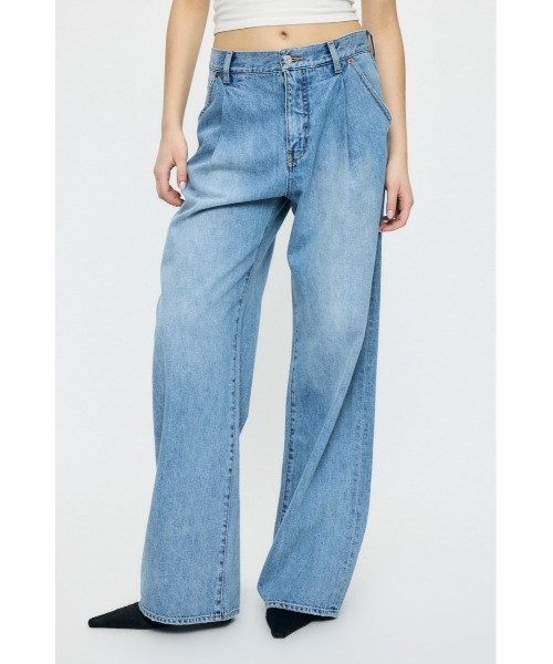 セール】TUCK WIDE LIGHT STRAIGHT（デニムパンツ）｜MOUSSY（マウジー