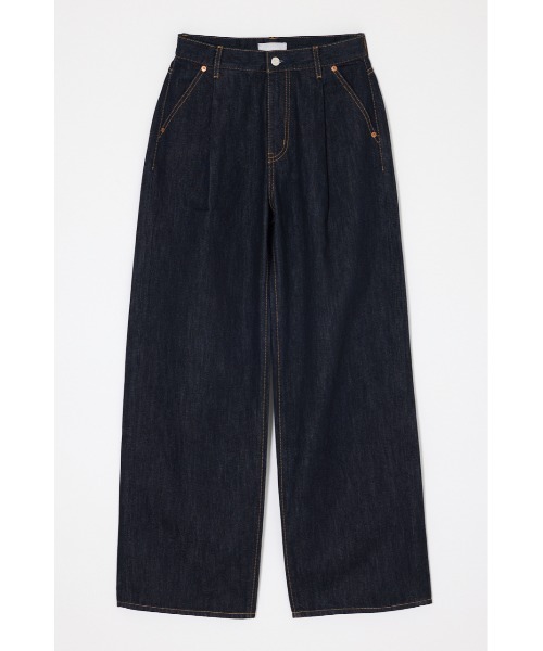 MOUSSY(マウジー)の「TUCK WIDE LIGHT STRAIGHT(デニムパンツ・レディース・ワンウォッシュ/ライトブルー・0/1/2)」の22枚目の写真