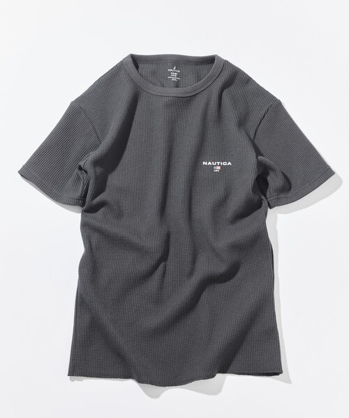 NAUTICA(ノーティカ)の「NAUTICA/ノーティカ Essentials タイトフィット S/S クルーネック ワッフルTシャツ(Tシャツ/カットソー・メンズ・ブラック/グレー/ホワイト/チャコールグレー・LARGE/MEDIUM/SMALL/X-LARGE/XX-LARGE)」の3枚目の写真