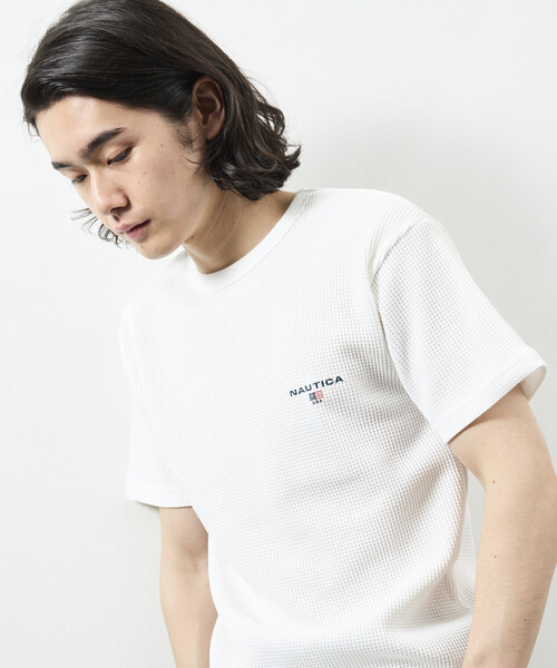 NAUTICA(ノーティカ)の「NAUTICA/ノーティカ Essentials タイトフィット S/S クルーネック ワッフルTシャツ(Tシャツ/カットソー・メンズ・ブラック/グレー/ホワイト/チャコールグレー・LARGE/MEDIUM/SMALL/X-LARGE/XX-LARGE)」の11枚目の写真