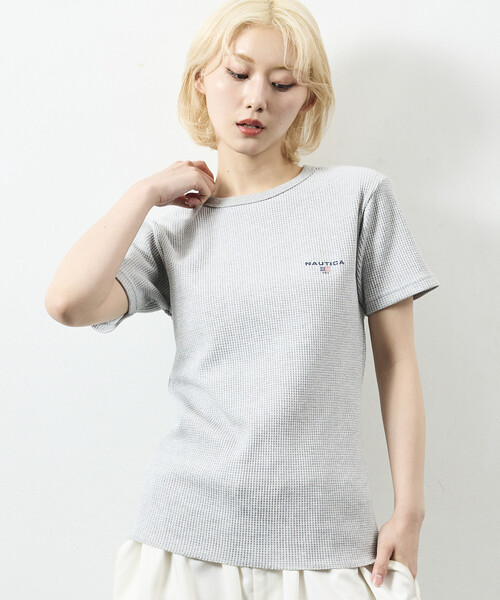 NAUTICA(ノーティカ)の「NAUTICA/ノーティカ Essentials タイトフィット S/S クルーネック ワッフルTシャツ(Tシャツ/カットソー・メンズ・ブラック/グレー/ホワイト/チャコールグレー・LARGE/MEDIUM/SMALL/X-LARGE/XX-LARGE)」の15枚目の写真