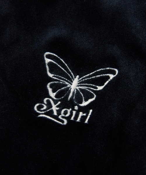 X-girl(エックスガール)の「BUTTERFLY VELOUR TRACK JACKET(その他アウター・レディース・グレー/ブラウン/ブラック・S/M)」の9枚目の写真