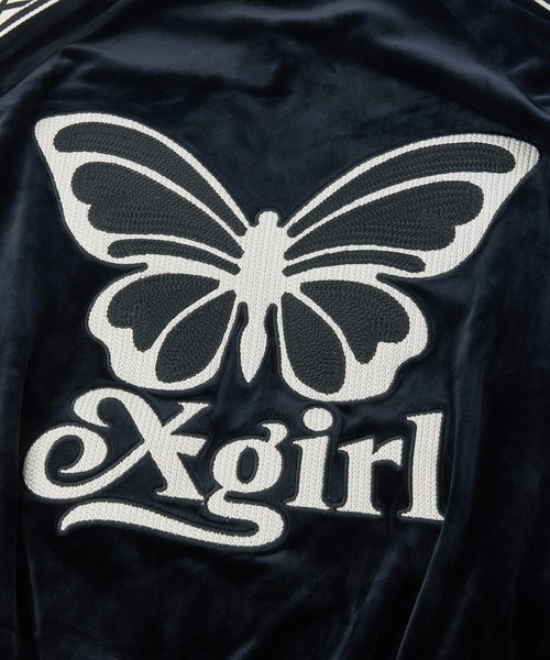 X-girl(エックスガール)の「BUTTERFLY VELOUR TRACK JACKET(その他アウター・レディース・グレー/ブラウン/ブラック・S/M)」の10枚目の写真