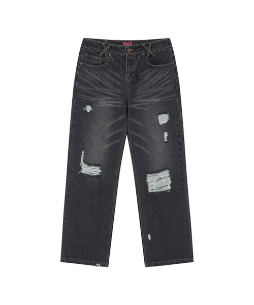 NYXX（エヌワイエックスエックス）の「LOW DAMAGE DENIM PANTS BLACK（デニムパンツ・レディース・その他・MEDIUM/SMALL）」の3枚目の写真