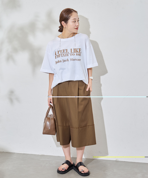 jj mercer(ジェイジェイマーサー)の「別注【J.J.Mercer / ジェイジェイマーサー】メランジTEE(Tシャツ/カットソー・レディース・ブラック系その他/チャコールグレー/ホワイト・FREE)」の6枚目の写真