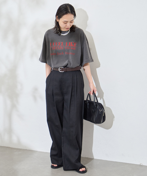 jj mercer(ジェイジェイマーサー)の「別注【J.J.Mercer / ジェイジェイマーサー】メランジTEE(Tシャツ/カットソー・レディース・ブラック系その他/チャコールグレー/ホワイト・FREE)」の7枚目の写真