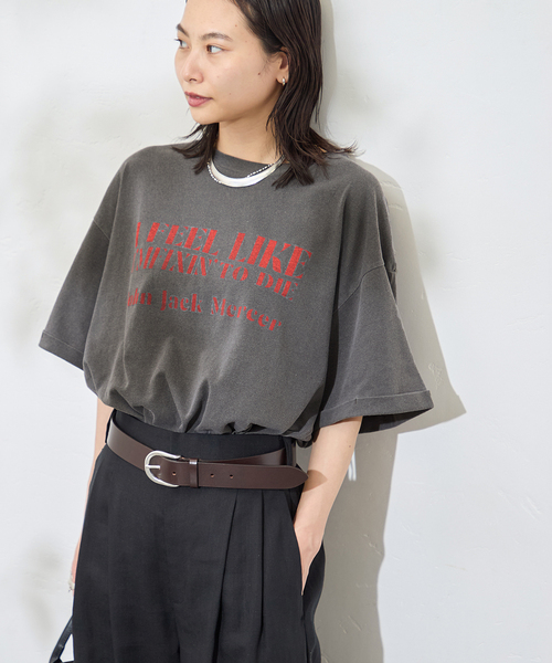 jj mercer(ジェイジェイマーサー)の「別注【J.J.Mercer / ジェイジェイマーサー】メランジTEE(Tシャツ/カットソー・レディース・ブラック系その他/チャコールグレー/ホワイト・FREE)」の9枚目の写真