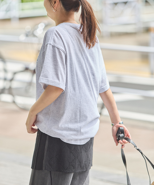 jj mercer(ジェイジェイマーサー)の「別注【J.J.Mercer / ジェイジェイマーサー】メランジTEE(Tシャツ/カットソー・レディース・ブラック系その他/チャコールグレー/ホワイト・FREE)」の11枚目の写真