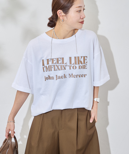 jj mercer(ジェイジェイマーサー)の「別注【J.J.Mercer / ジェイジェイマーサー】メランジTEE(Tシャツ/カットソー・レディース・ブラック系その他/チャコールグレー/ホワイト・FREE)」の12枚目の写真