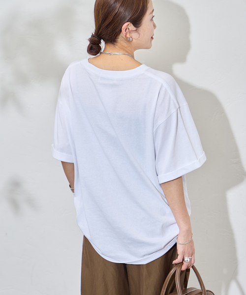 jj mercer(ジェイジェイマーサー)の「別注【J.J.Mercer / ジェイジェイマーサー】メランジTEE(Tシャツ/カットソー・レディース・ブラック系その他/チャコールグレー/ホワイト・FREE)」の13枚目の写真