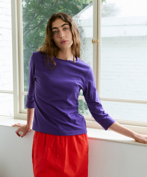 38COMEONCOMMON(38カモンコモン)の「Cotton 3/4 Sleeve T-Shirts (Purple)(Tシャツ/カットソー・レディース・その他・FREE)」の2枚目の写真