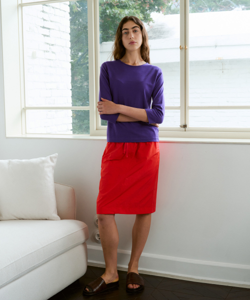 38COMEONCOMMON(38カモンコモン)の「Cotton 3/4 Sleeve T-Shirts (Purple)(Tシャツ/カットソー・レディース・その他・FREE)」の4枚目の写真