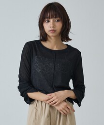 【ヘルシーな透け感】シアーフライスロンT