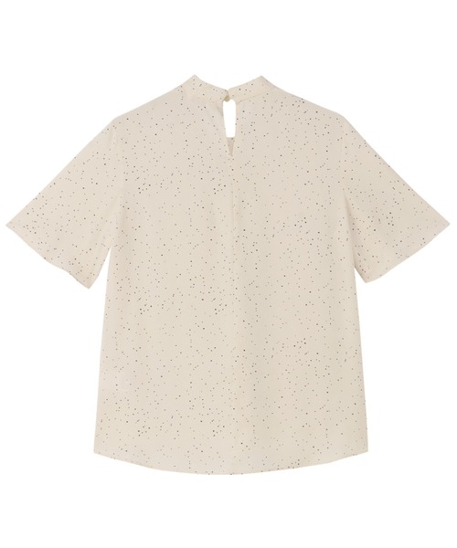 TOKYO SHIRTS（トウキョウシャツ）の「接触冷感 ジョーゼット ボウタイ ブラウス 半袖（シャツ/ブラウス・レディース・ネイビー/ベージュ・M/L/LL）」の4枚目の写真