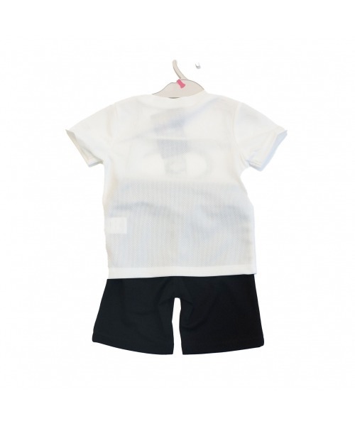 Champion(チャンピオン)の「Champion チャンピオン 半袖セットアップ(ロンパース・キッズ・ブラック/オフホワイト・80cm/90cm)」の4枚目の写真