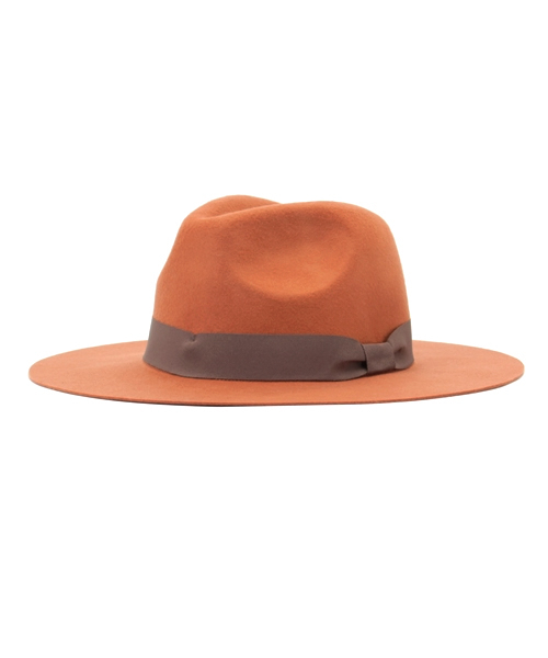 RAGEBLUE（レイジブルー）の「【羊毛フェルト使用】フェルトツバヒロハット/706981（ハット・メンズ・キャメル/ブラック・FREE）」の2枚目の写真