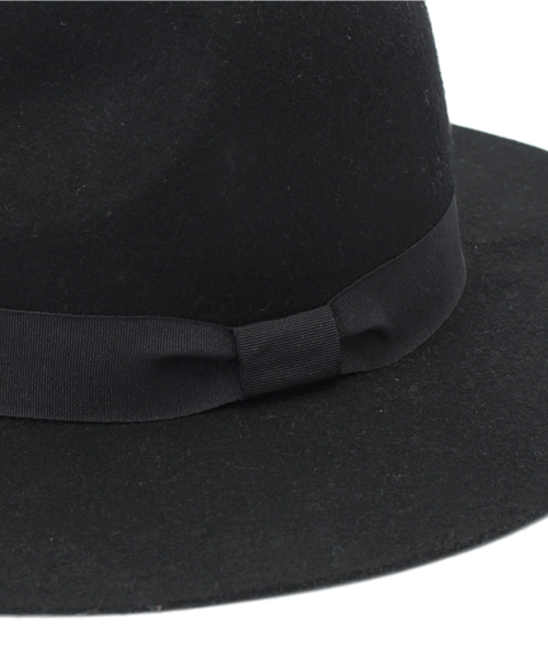 RAGEBLUE（レイジブルー）の「【羊毛フェルト使用】フェルトツバヒロハット/706981（ハット・メンズ・キャメル/ブラック・FREE）」の5枚目の写真