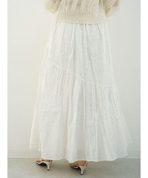 FIKA.（フィーカ）の「Square dot gather skirt（スカート・レディース・ブラック/オフホワイト・MEDIUM）」の3枚目の写真