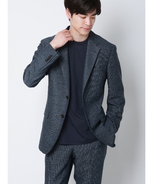 SUIT SQUARE(スーツスクエア)の「冷たいオフィT/Tシャツ/半袖/ウォッシャブル/接触冷感/UVカット/アイス鹿の子/無地(Tシャツ/カットソー・メンズ・グレー/ホワイト/ネイビー/ブルー・M/S/3L/LL/L)」の16枚目の写真