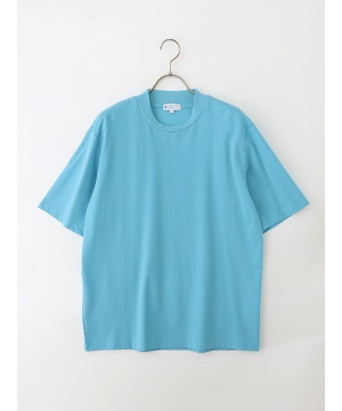 SUIT SQUARE(スーツスクエア)の「冷たいオフィT/Tシャツ/半袖/ウォッシャブル/接触冷感/UVカット/アイス鹿の子/無地(Tシャツ/カットソー・メンズ・グレー/ホワイト/ネイビー/ブルー・M/S/3L/LL/L)」の7枚目の写真