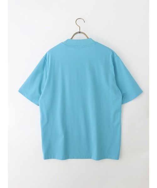 SUIT SQUARE(スーツスクエア)の「冷たいオフィT/Tシャツ/半袖/ウォッシャブル/接触冷感/UVカット/アイス鹿の子/無地(Tシャツ/カットソー・メンズ・グレー/ホワイト/ネイビー/ブルー・M/S/3L/LL/L)」の6枚目の写真