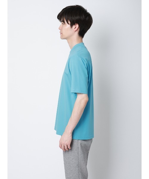 SUIT SQUARE(スーツスクエア)の「冷たいオフィT/Tシャツ/半袖/ウォッシャブル/接触冷感/UVカット/アイス鹿の子/無地(Tシャツ/カットソー・メンズ・グレー/ホワイト/ネイビー/ブルー・M/S/3L/LL/L)」の14枚目の写真